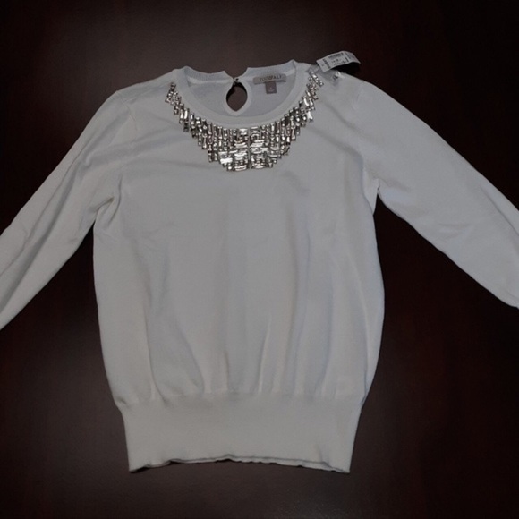 Roz & Ali Women’s White Sweater Size Small - Picture 7 of 12